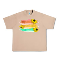 Burro Colored Triple Sunflower Brush Strokes Urban Heavy Tee - Bettercallsaul