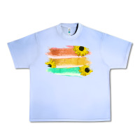 Grape Ice Colored Triple Sunflower Brush Strokes Urban Heavy Tee - Bettercallsaul