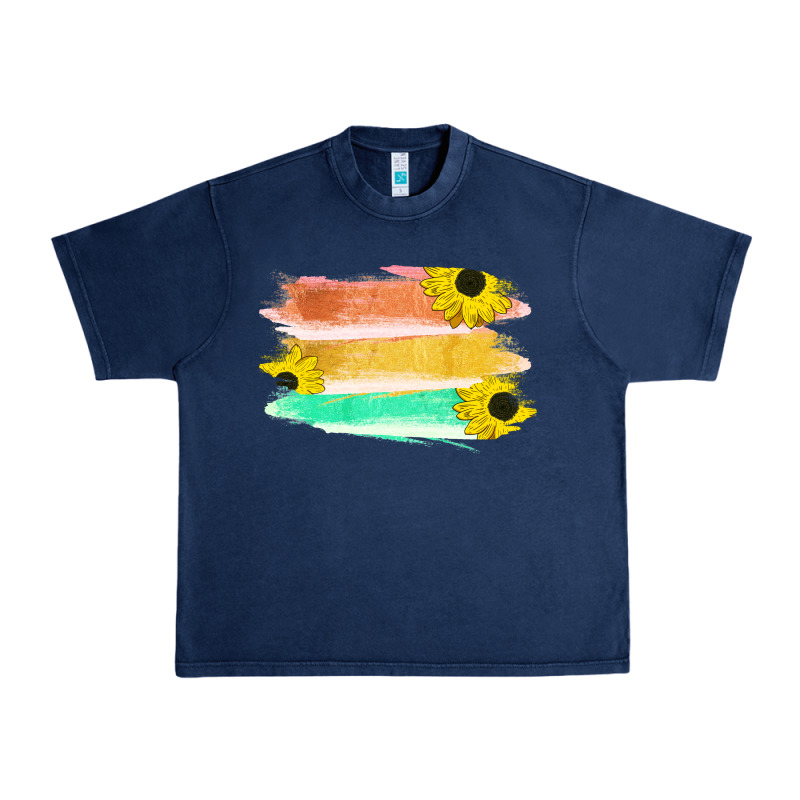 Colored Triple Sunflower Brush Strokes Urban Heavy Tee by Bettercallsaul | Teevron