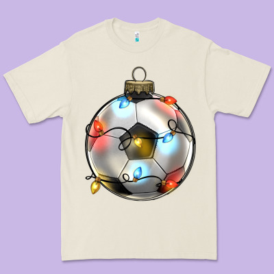 Christmas  Soccer Premium Tee Designed By Zillion Design Studio