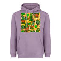 Lavender St. Patricks gnomies seamless pattern Heavyweight Hoodie - BundleAndBundleShop