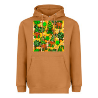 Meerkat St. Patricks gnomies seamless pattern Heavyweight Hoodie - BundleAndBundleShop