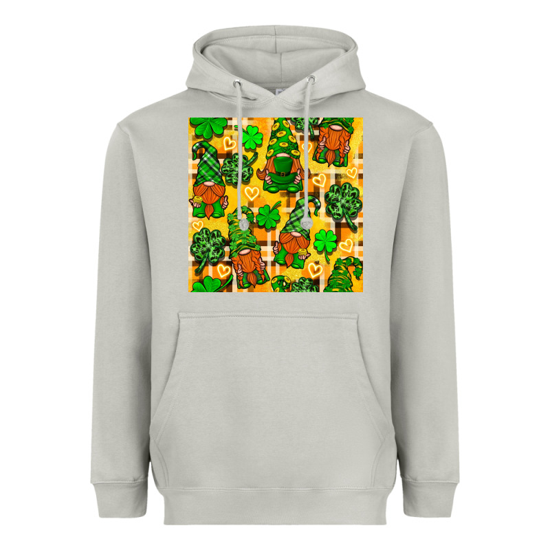 St. Patricks Gnomies Seamless Pattern Heavyweight Hoodie by BundleAndBundleShop | Teevron