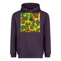Plum St. Patricks gnomies seamless pattern Heavyweight Hoodie - BundleAndBundleShop