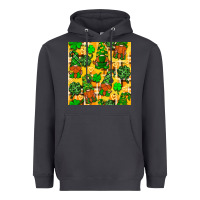 Smoke St. Patricks gnomies seamless pattern Heavyweight Hoodie - BundleAndBundleShop