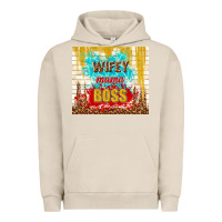 Pigment French Oak wifey mama boss Urban Hoodie - TumblerDesignByShophia