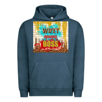 Pigment Midnight Navy wifey mama boss Urban Hoodie - TumblerDesignByShophia