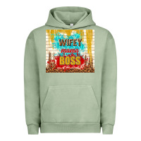 Pigment Oil Green wifey mama boss Urban Hoodie - TumblerDesignByShophia