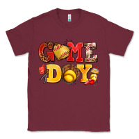 Burgundy game day softball Classic Tee - AdoDesignShop