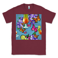 Burgundy butterfly cocktail Classic Tee - BundleAndBundleShop