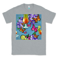 Heather Grey butterfly cocktail Classic Tee - BundleAndBundleShop
