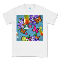 White butterfly cocktail Classic Tee - BundleAndBundleShop