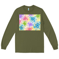 Army Green tie dye heart shaped background 3200x2400 Long Sleeve Tee - AdoDesignShop