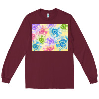 Burgundy tie dye heart shaped background 3200x2400 Long Sleeve Tee - AdoDesignShop