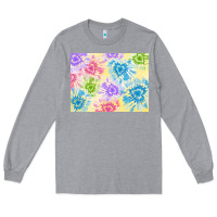 Heather Grey tie dye heart shaped background 3200x2400 Long Sleeve Tee - AdoDesignShop