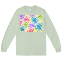 Matcha tie dye heart shaped background 3200x2400 Long Sleeve Tee - AdoDesignShop