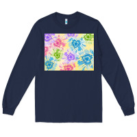 Navy tie dye heart shaped background 3200x2400 Long Sleeve Tee - AdoDesignShop