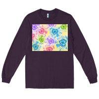 Plum tie dye heart shaped background 3200x2400 Long Sleeve Tee - AdoDesignShop