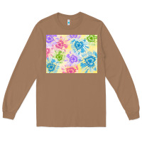 Toasted Coconut tie dye heart shaped background 3200x2400 Long Sleeve Tee - AdoDesignShop