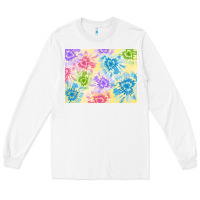 White tie dye heart shaped background 3200x2400 Long Sleeve Tee - AdoDesignShop