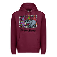 Burgundy I Want Hippopotamus For Christmas Premium Hoodie - Bettercallsaul