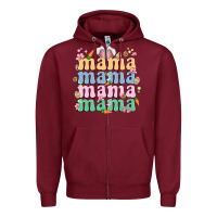 Burgundy easter mama Zipper Hoodie - MaliasSmallBusiness