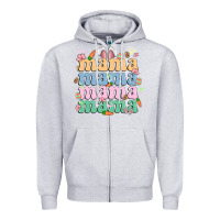 Heather Grey easter mama Zipper Hoodie - MaliasSmallBusiness