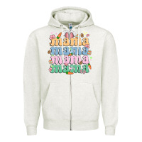 Oatmeal Heather easter mama Zipper Hoodie - MaliasSmallBusiness