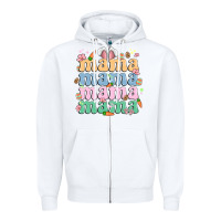 White easter mama Zipper Hoodie - MaliasSmallBusiness