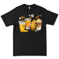 Black coffee cups bumble bee Premium Tee - texasbilliewilder