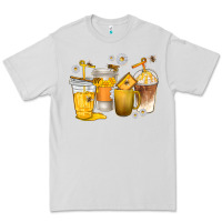 Dove Grey coffee cups bumble bee Premium Tee - texasbilliewilder
