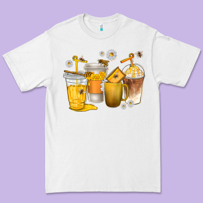 Coffee Cups Bumble Bee Premium Tee Designed By Texasbilliewilder