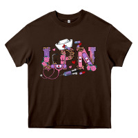 Chocolate Brown valentines day lpn Heavy Core Tee - RanaPortraitStore