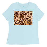 Baby Blue leopard background gold 3200x2400 Ladies Tee - AdoDesignShop