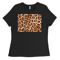 Black leopard background gold 3200x2400 Ladies Tee - AdoDesignShop