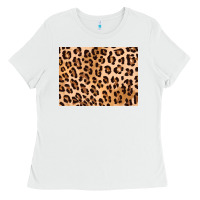 White leopard background gold 3200x2400 Ladies Tee - AdoDesignShop