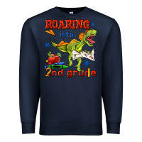 Navy roaring into 2nd grade Premium Sweatshirt - BundleAndBundleShop