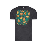 Vintage Black christmas gingerbread cookies patch Vintage Tee - BundleAndBundleShop