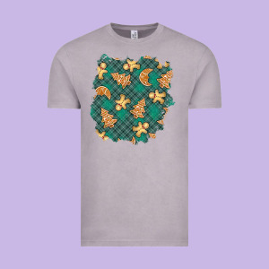 Christmas Gingerbread Cookies Patch Vintage Tee Designed By Bundleandbundleshop