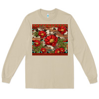 Mushroom red flower and cactus with cowhide and aztec Long Sleeve Tee - Artiststas