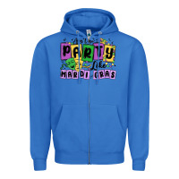 True Royal aint no party like mardi gras Zipper Hoodie - MaliasSmallBusiness