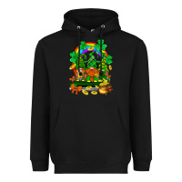 Black st. patricks gnomes truck with rainbow Heavyweight Hoodie - BundleAndBundleShop