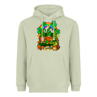 Matcha st. patricks gnomes truck with rainbow Heavyweight Hoodie - BundleAndBundleShop