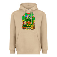 St. Patricks Gnomes Truck With Rainbow Heavyweight Hoodie | Teevron