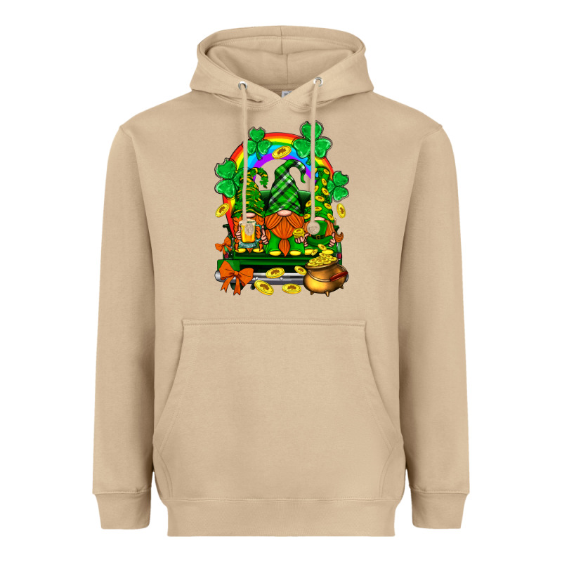 St. Patricks Gnomes Truck With Rainbow Heavyweight Hoodie by BundleAndBundleShop | Teevron
