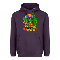 Plum st. patricks gnomes truck with rainbow Heavyweight Hoodie - BundleAndBundleShop
