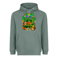 Sage st. patricks gnomes truck with rainbow Heavyweight Hoodie - BundleAndBundleShop