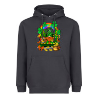 Smoke st. patricks gnomes truck with rainbow Heavyweight Hoodie - BundleAndBundleShop