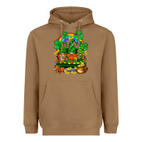 Toasted Coconut st. patricks gnomes truck with rainbow Heavyweight Hoodie - BundleAndBundleShop