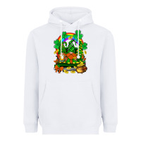 White st. patricks gnomes truck with rainbow Heavyweight Hoodie - BundleAndBundleShop